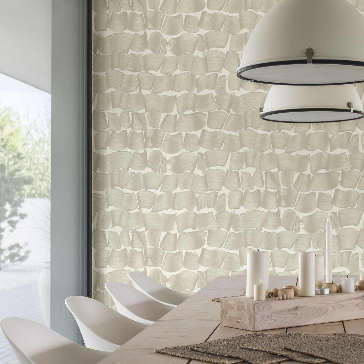 Ama Wallpaper Roll, Taupe