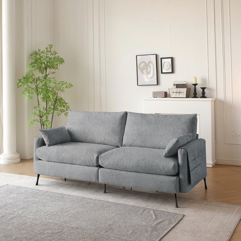 Grand canapé-lit de 80 po de large avec coussins épais de 80 po de largeur, confortable pour la chambre à coucher, coussins profonds, appartement de bureau, spacieux