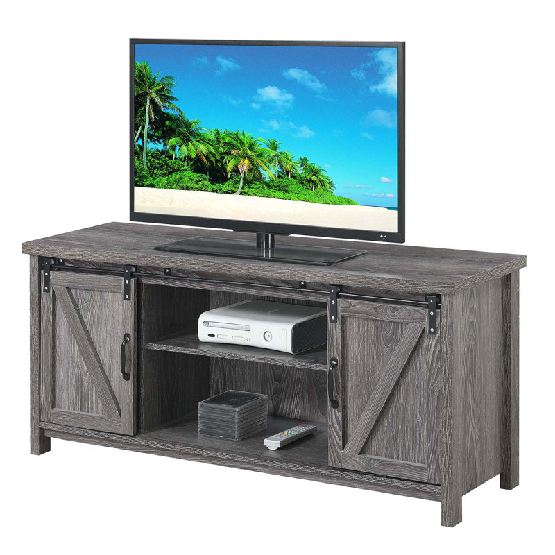 Meuble télé pour téléviseur de 60 po ou moins Aalyna, Gris patiné