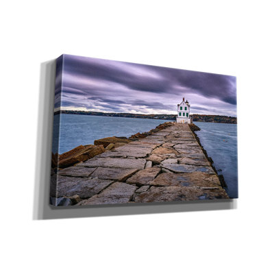 «Rockland Harbor Breakwater Light» par Rick Berk, art mural sur toile