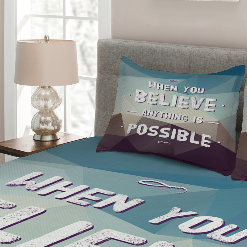 Modern & Contemporary Polyester Coverlet, King Bedspread + 2 Shams