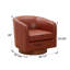 Chaise pivotante en cuir fleur