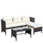 Ensemble de mobilier d'extérieur avec canapé modulaire en rotin et coussins en osier