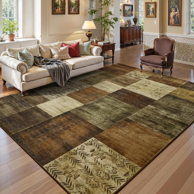 Tapis à motif géométrique rétro Vintage
