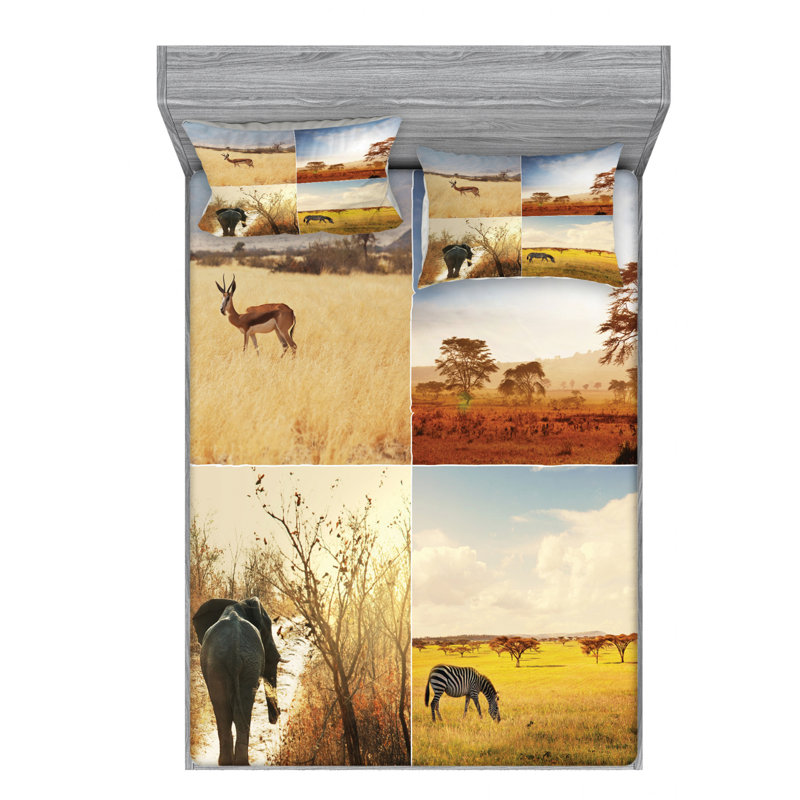 Microfiber Sheet Set, Queen Sheet Set with Fitted Sheet