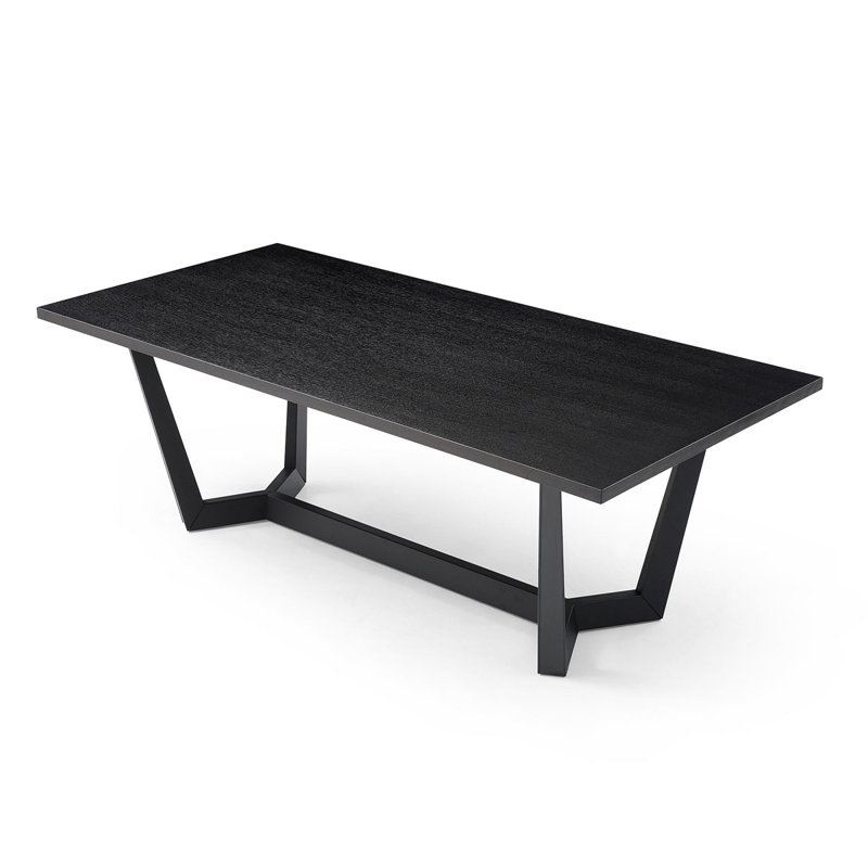 Table de salle à manger rectangulaire en panneau de fibres à densité moyenne Mid-Century moderne pour salle à manger