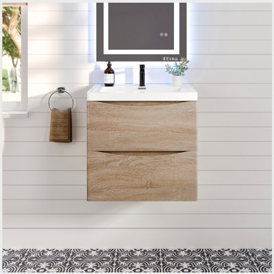 Firkins 24" Wall-Mounted Single Bathroom Vanity Set