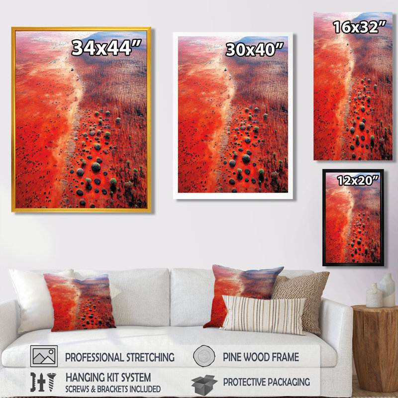 Décoration murale Nikita - paysage africain, Toile tendue, H 32 po x l 16 po x P 1 po