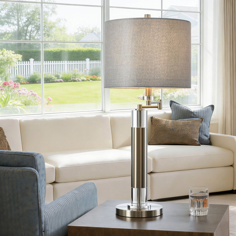 Steel Table Lamp - Grey Shade