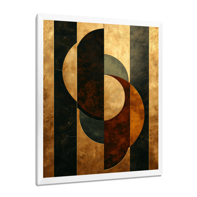 Hughes - Abstract Wall Art, 44" H x 34" W, Framed Print without Mat, White
