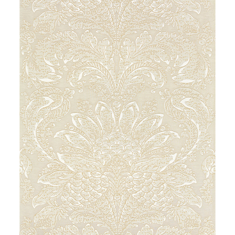 Tissu damassé Jardin Carlotta, Brouillard