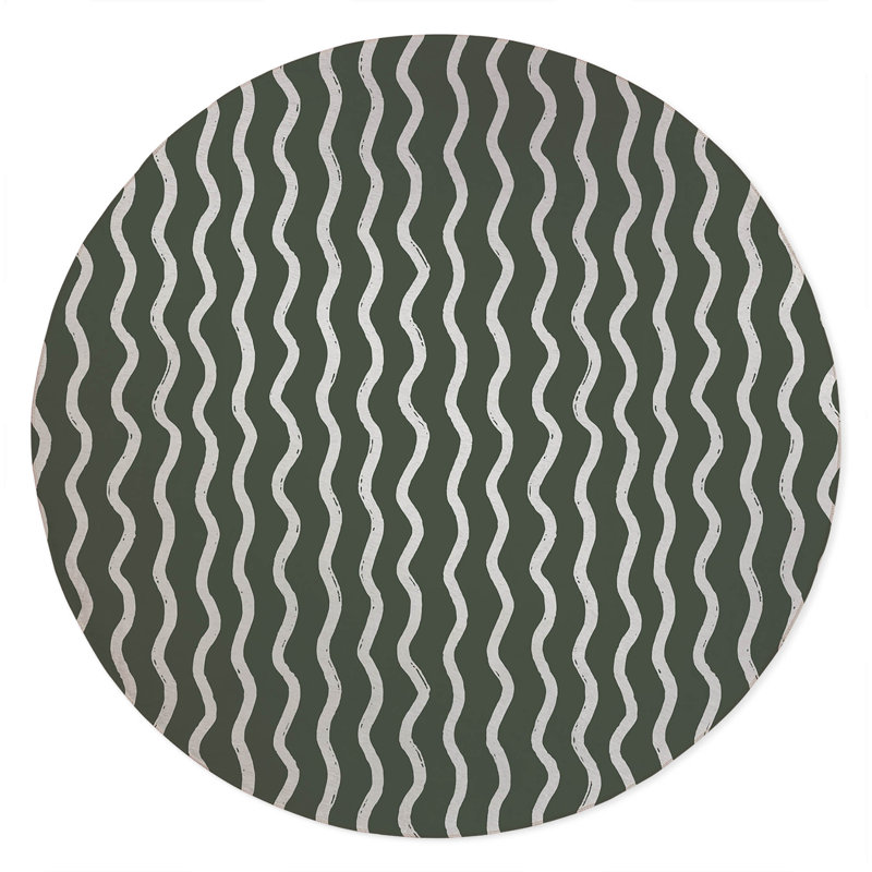 Tapis d'extérieur antidérapant Wiggle Row, Rond 5 pi