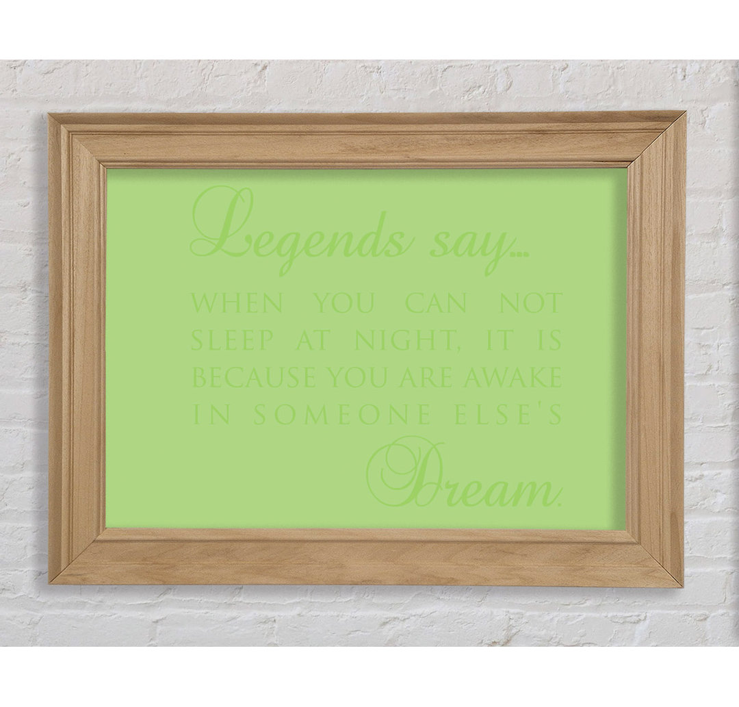 Nicasio Legends Say Dream Lilac Gerahmter Druck Wandkunst