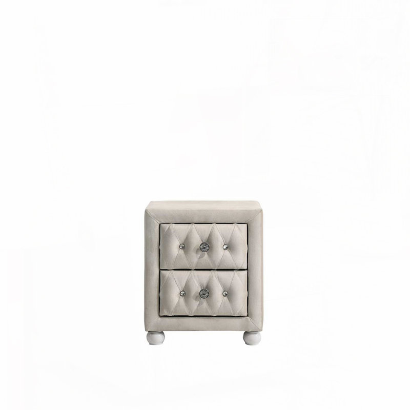 Table de chevet beige