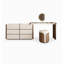 Coiffeuse, coiffeuse et armoire de rangement en cuir minimaliste moderne