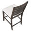 De 2 chaises de salle à manger à hauteur de comptoir classique à finition foncée, revêtement texturé beige, siège à roulement de charge de 250 lb, support