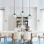 Luminaire suspendu 1 lumière avec abat-jour fileté pour îlot de cuisine-2037302505