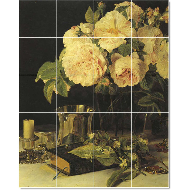 Carreau de céramique décorative 24 po x 30 po 6 po x 6 po, Georg Waldmuller Ferdinand W22424