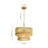 Dimmable 4-Light 2-Tier Drum Pendant Light