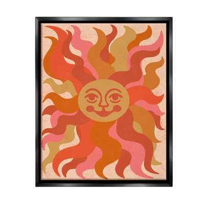 «Celestial Sourire Sun» par Carrie Cantwell - reproduction sur toile flottante