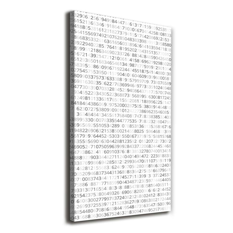 Binary Code - Wrapped Canvas Print, 140cm H x 70cm W