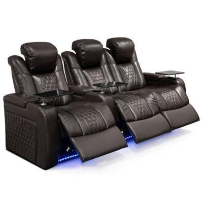 Adjustable Power Recliner, Top-grain Leather, Modern Comfort, Home Theater
