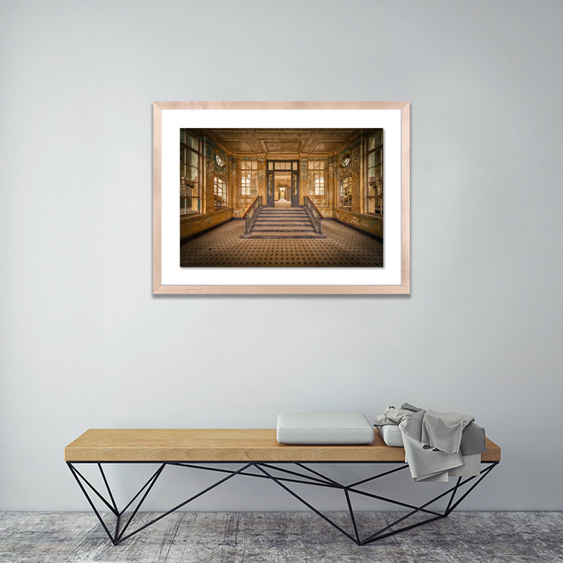 Entrance Print by Stefan Dietze, 34" H x 48" W x 2.5" D, Natural