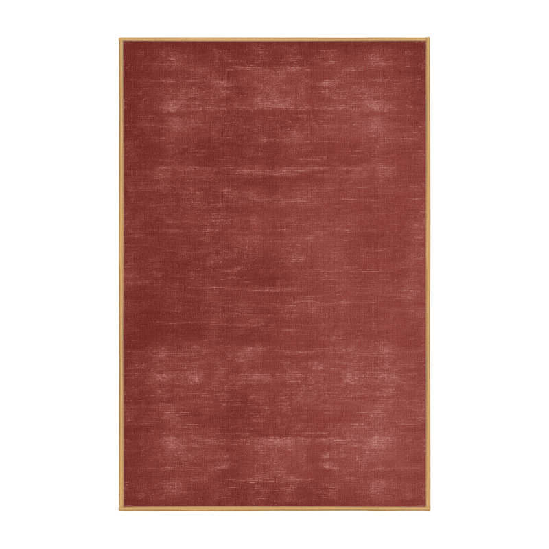 Tapis brun uni lavable à la machine, Rectangle 4pi x 6 pi