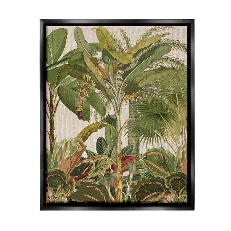«Tropical Jungle Plantation Floater Frame» par Amber Sterling sur, Cadre flottant noir de jais, H 21 po x l 17 po
