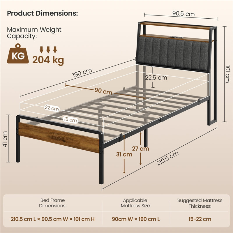 Bed, Single (3')