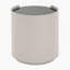 Table d'appoint ronde italienne à double rangement avec esthétique moderne et rangement intelligent, idéale pour rehausser la décoration intérieure