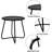 Metal Patio Table Outdoor Round Side Tables-398353615