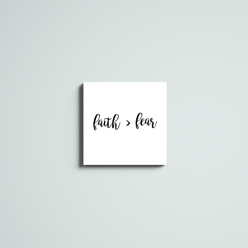 «Quotable VII», art textuel sur toile, H 20 po x l 20 po