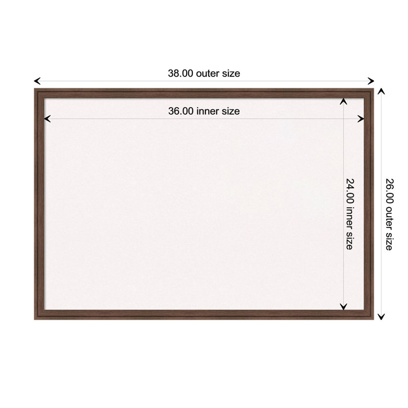 Amanti Art No Cork Plastic Bulletin Board, 26" x 38"