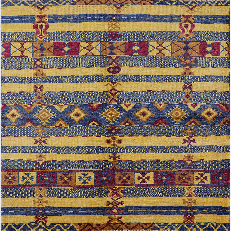 Alwillie Southwestern Indoor Rug, Square 7'