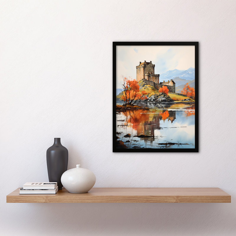 Eilean Donan Castle Scotland Misty Morning Autumn Sunlight - Single Picture Frame Print