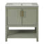 Meuble-lavabo de 30 pouces avec lavabo en céramique et rangement polyvalent