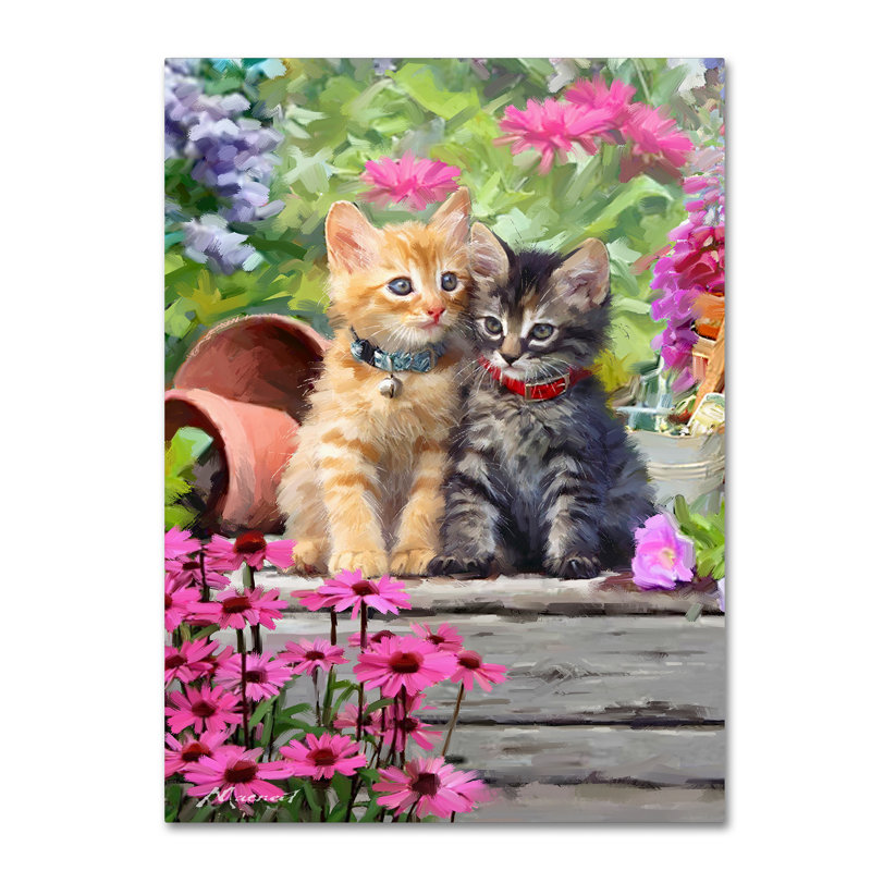 Armand 'Kittens' Print on Canvas, 47" H x 35" W x 2" D
