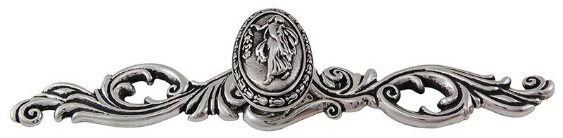 Poignée fantaisie Sforza 1,75 po, Argent antique