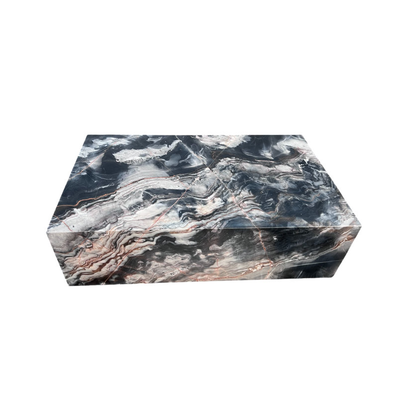 Genuine Marble Block Coffee Table - Phantom Black Marble