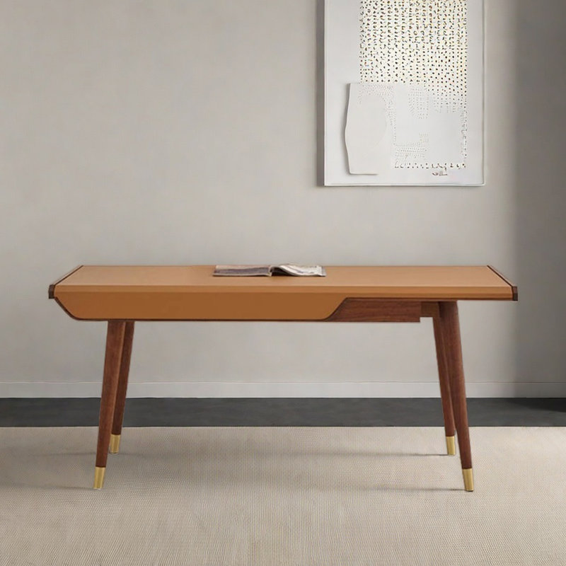 Bureau d'écriture en bois massif, H 28,74 po x l 55,12 po x P 26,38 po