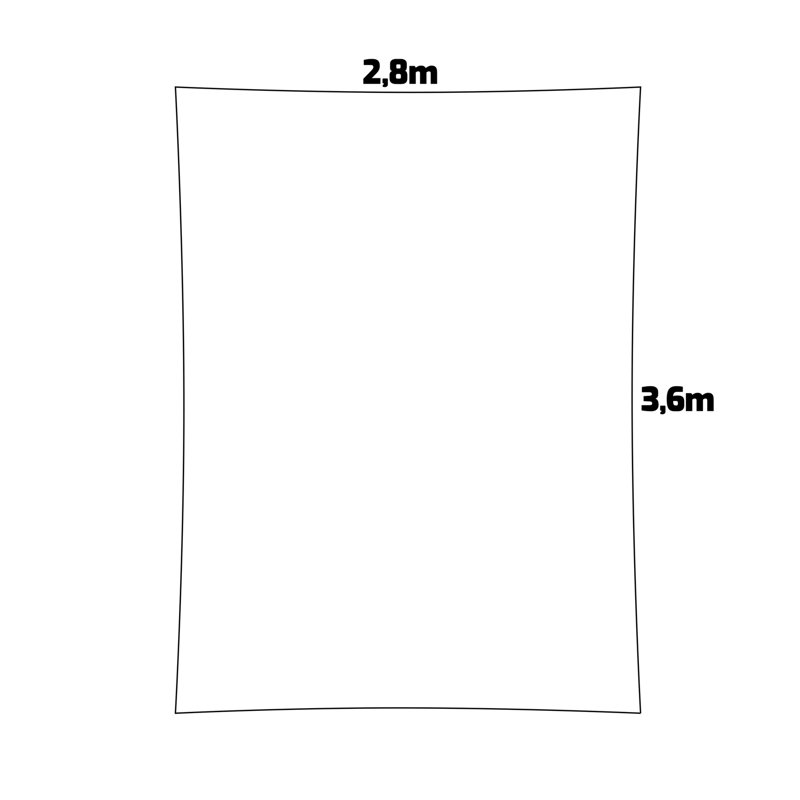 Santa Barbara - Rectangular Shading Sail 600X400 Cm In PE 180G/M²