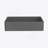 19.68'' Concrete Vessel Rectangular Modern Dark Gray With Patterns Bathroom Sink-125440247