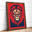 Commanding Lion Modern - Framed Print-1681213218-1681213241