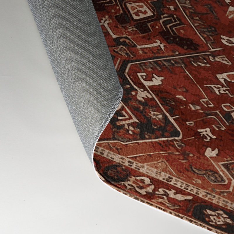 Tapis d'intérieur et d'extérieur noir Persian, Rectangulaire 3 pi x 5 pi