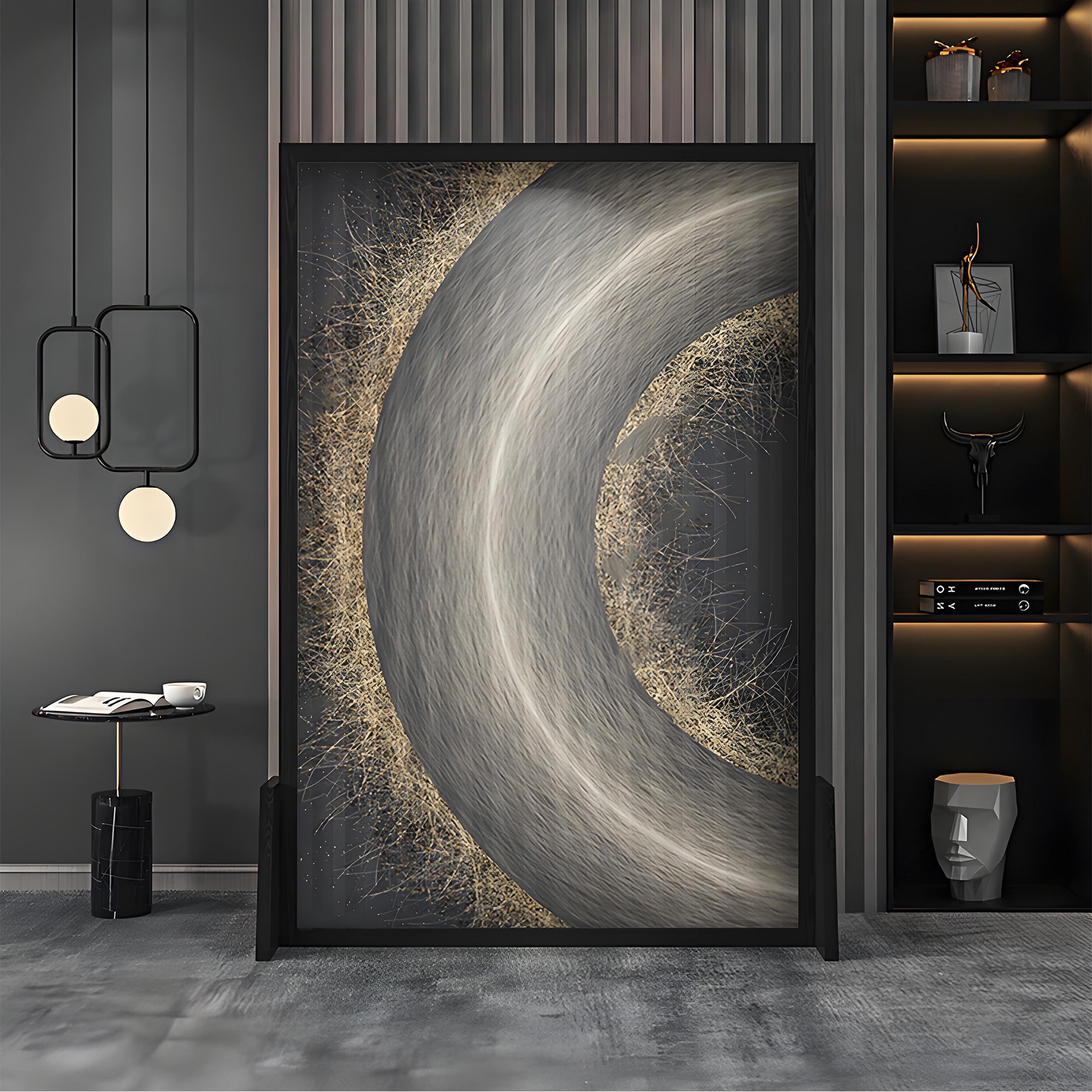 Image showcasing Paper Room Divider,Folding Privacy Screen, Portable Paper Room ...