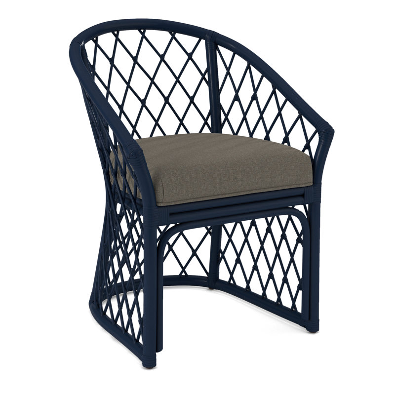 Raleigh Dining Armchair, Gray Sugar Performance; 0863-84, Navy