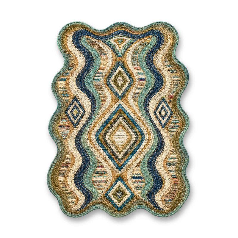 Tapis tissé à la crème Mosso, 4'11" x 9'10"