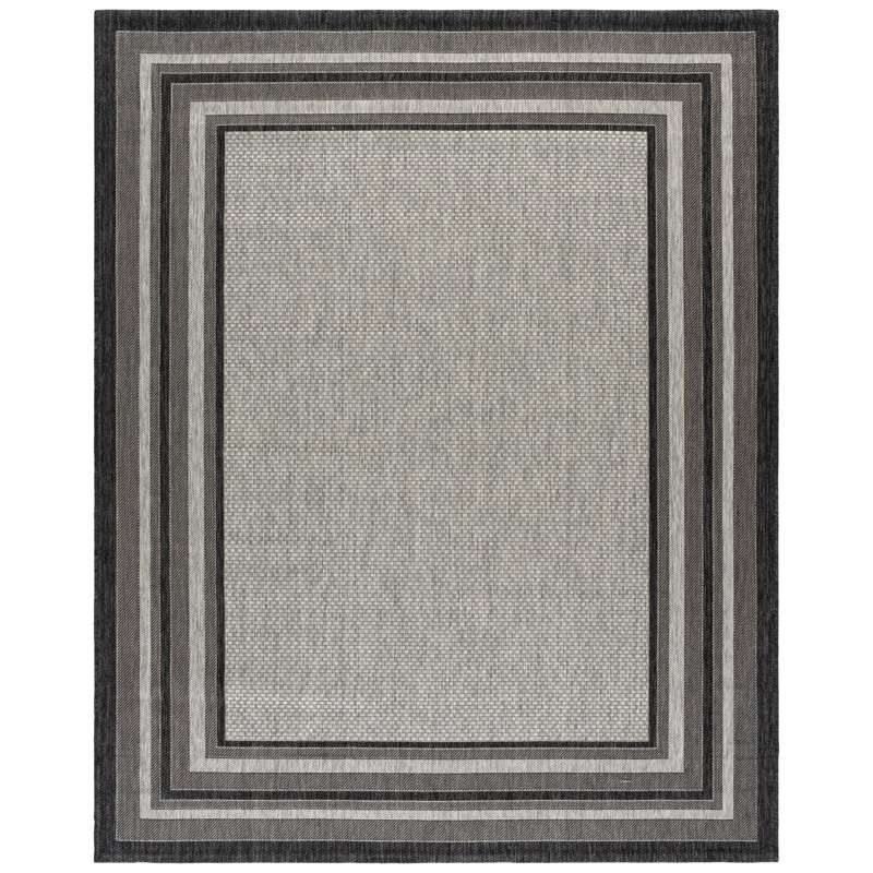 Tapis gris clair / noir Hance, Rectangulaire 8 pi x 10 pi