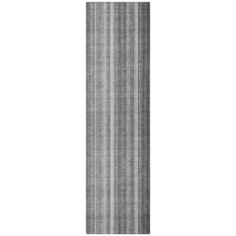 Tapis de couloir intérieur et extérieur gris 8 pi